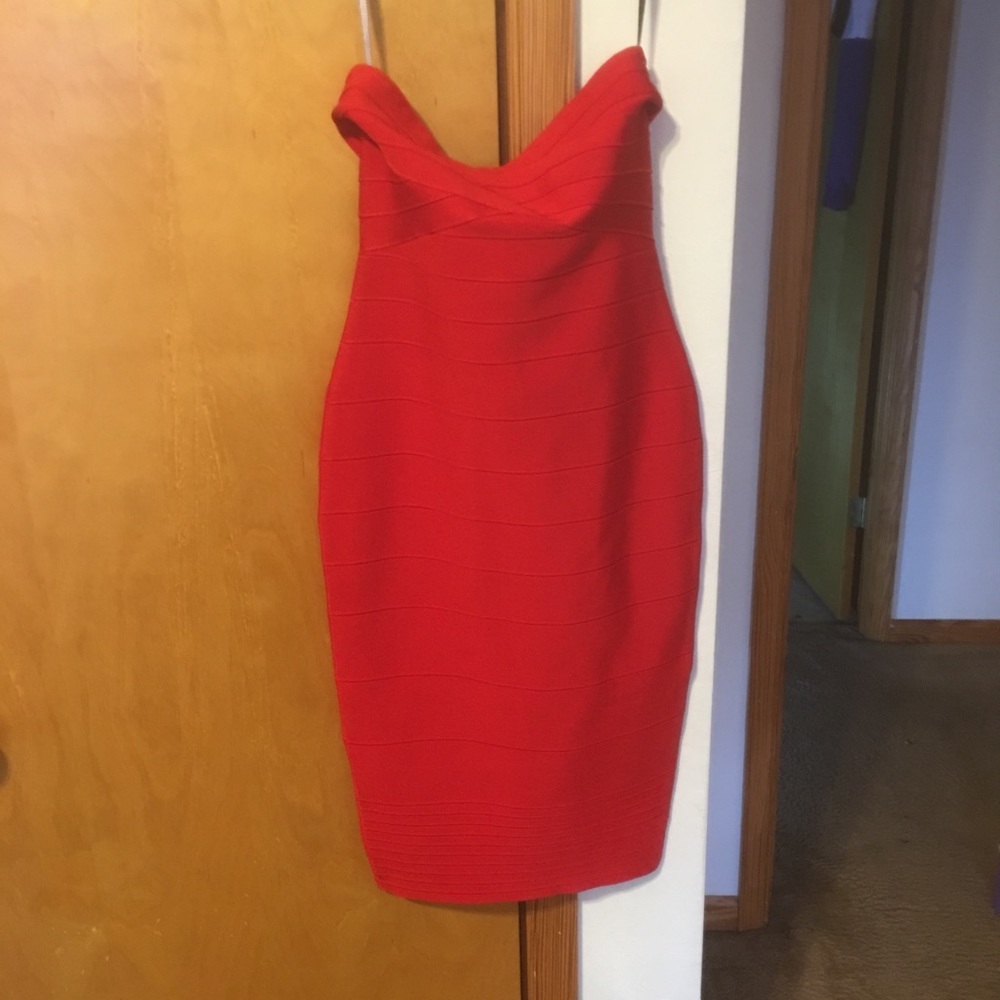 Red bandage dress